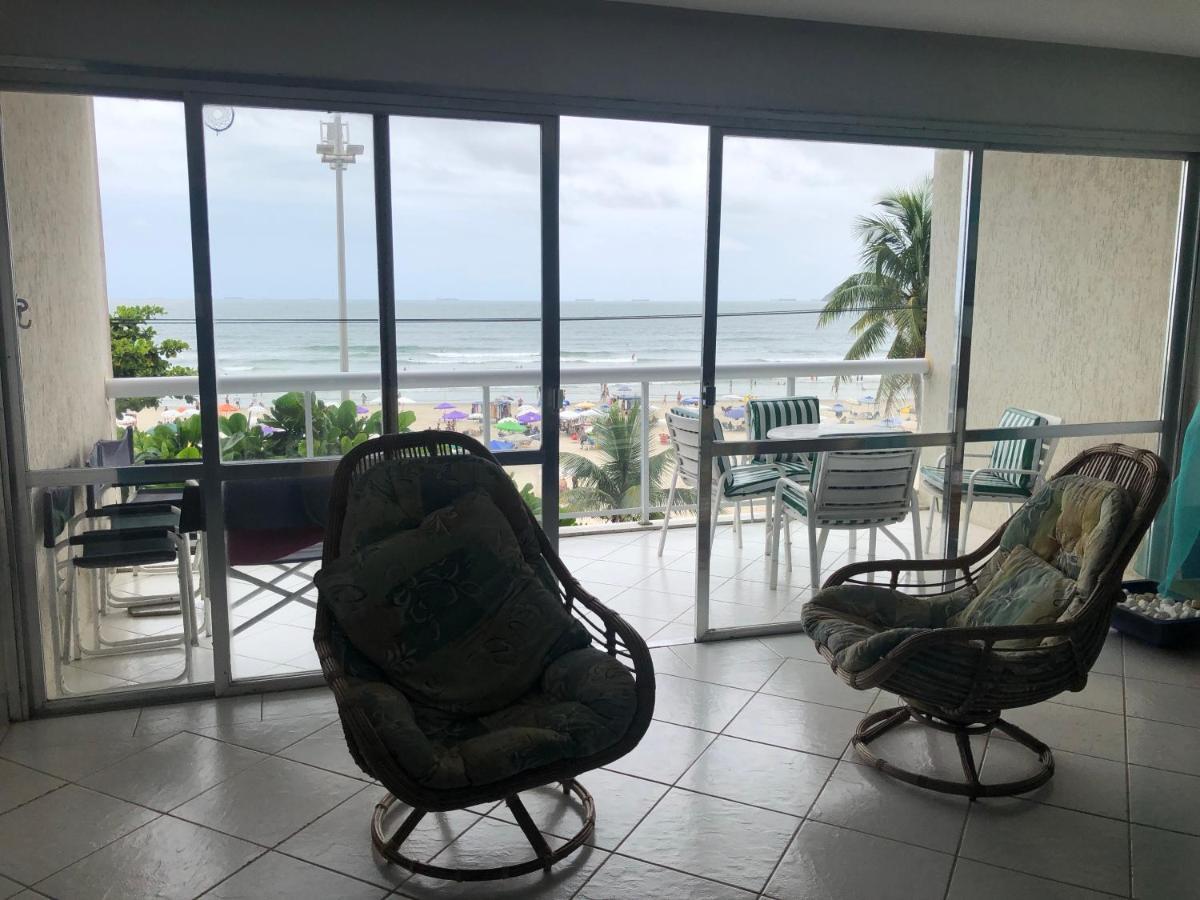 Apto Enorme Pe Na Areia, Vista Linda C/ Academia E Sauna Guarujá Exterior foto